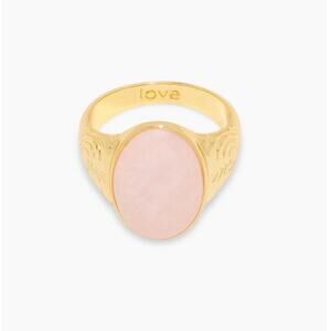 Gorjana Rose Quartz Power Gemstone Love Ring 8